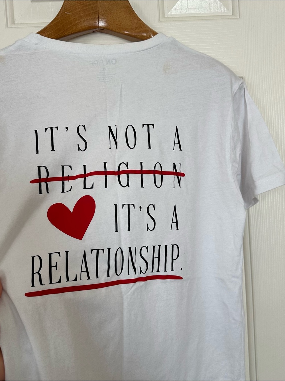 “Jesus is Friend” White and Red Graphic T-shirt
